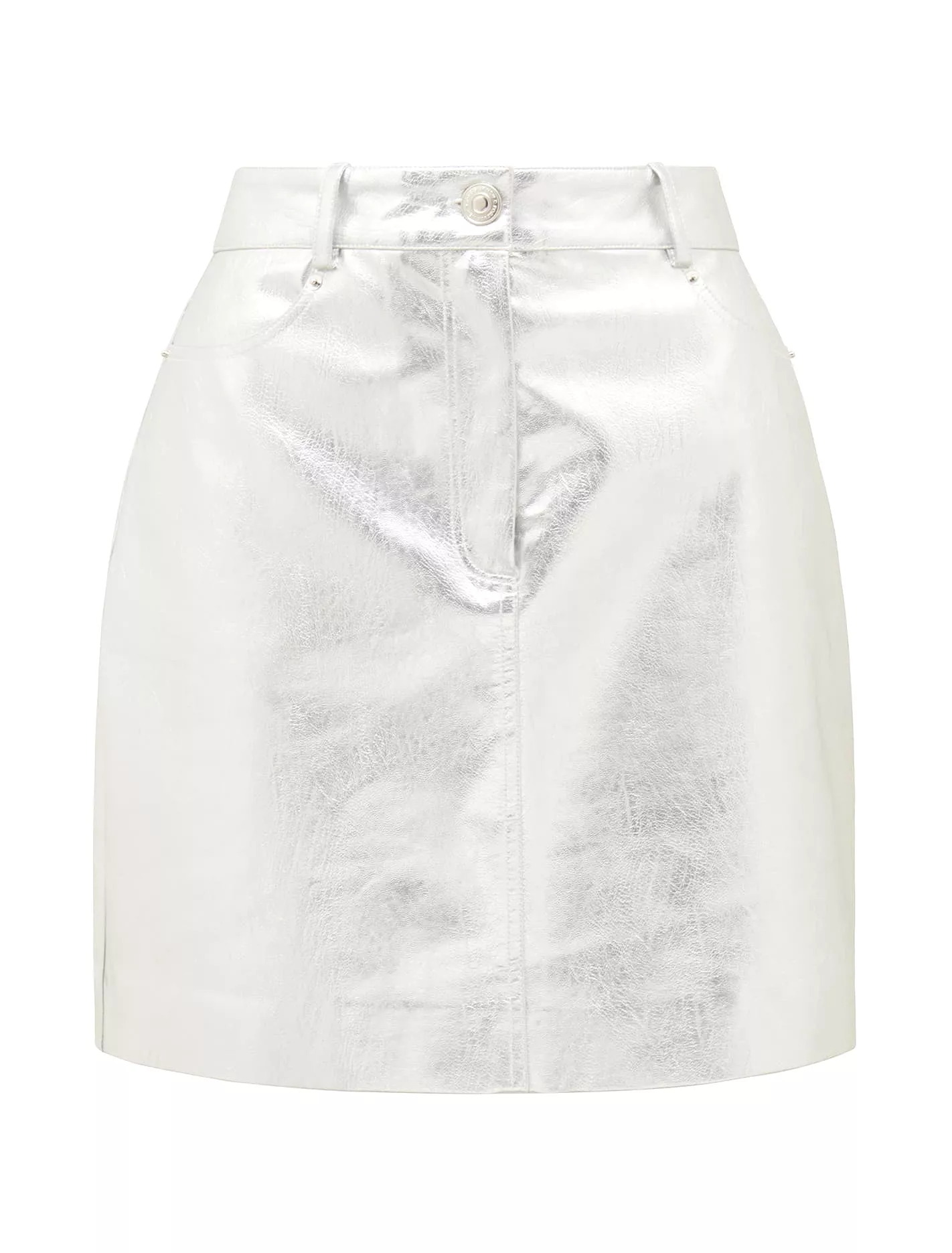 Ashlyn Vegan Leather Metallic Mini Skirt