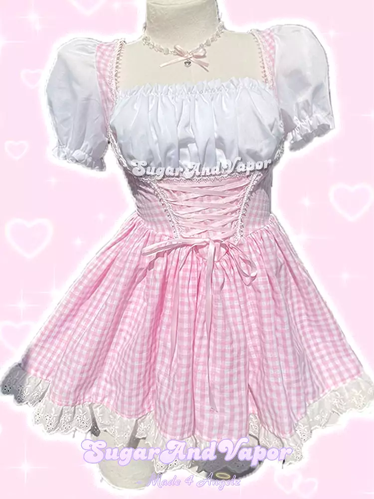 Avina Lolita Lace-up Cottage Core Dress