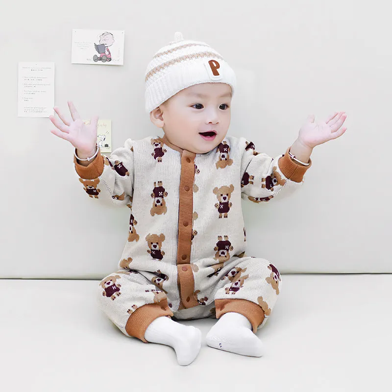 Baby Boys Animals Print Jumpsuits Wholesale 231019183