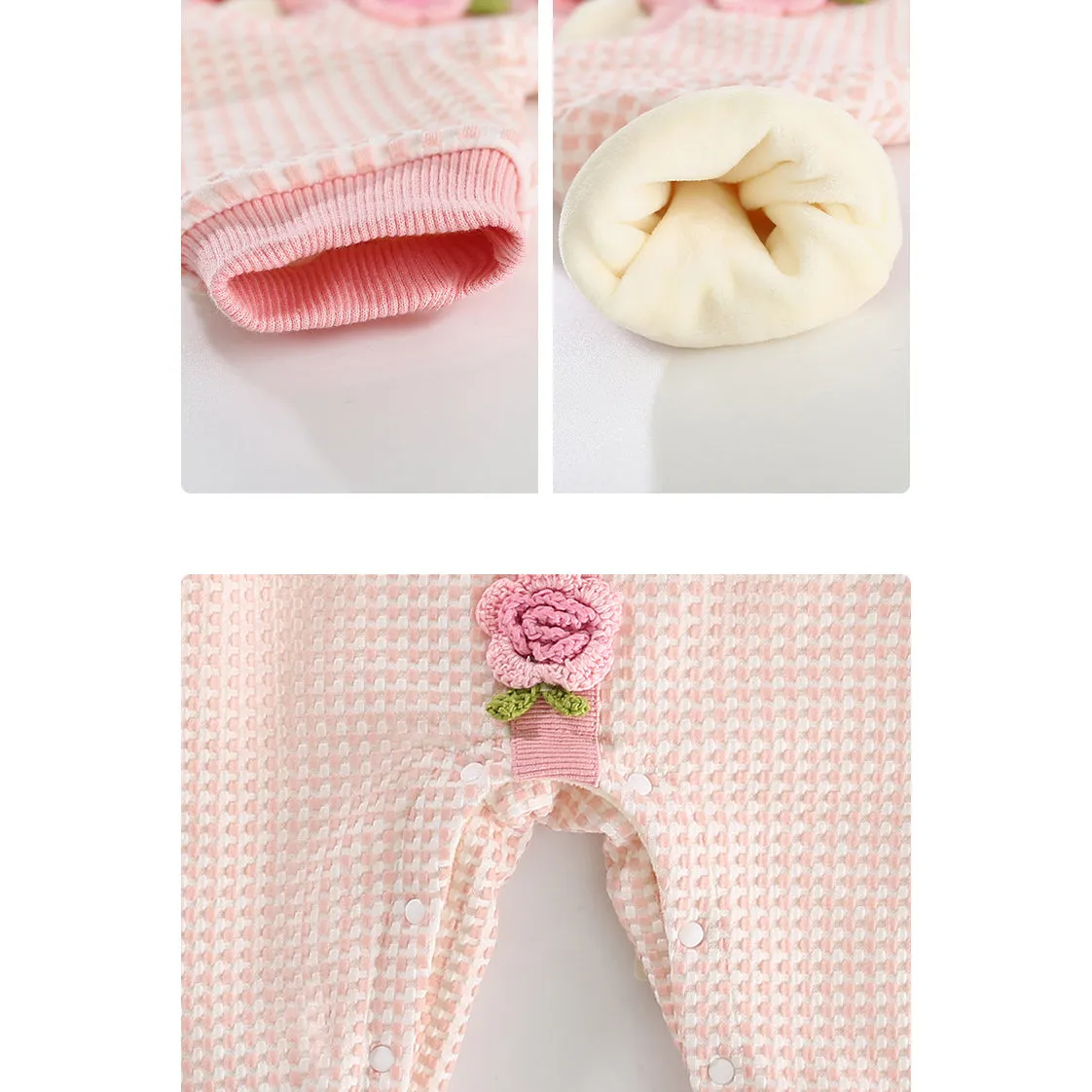 Baby Girls Flower Checked Jumpsuits Wholesale 23101983