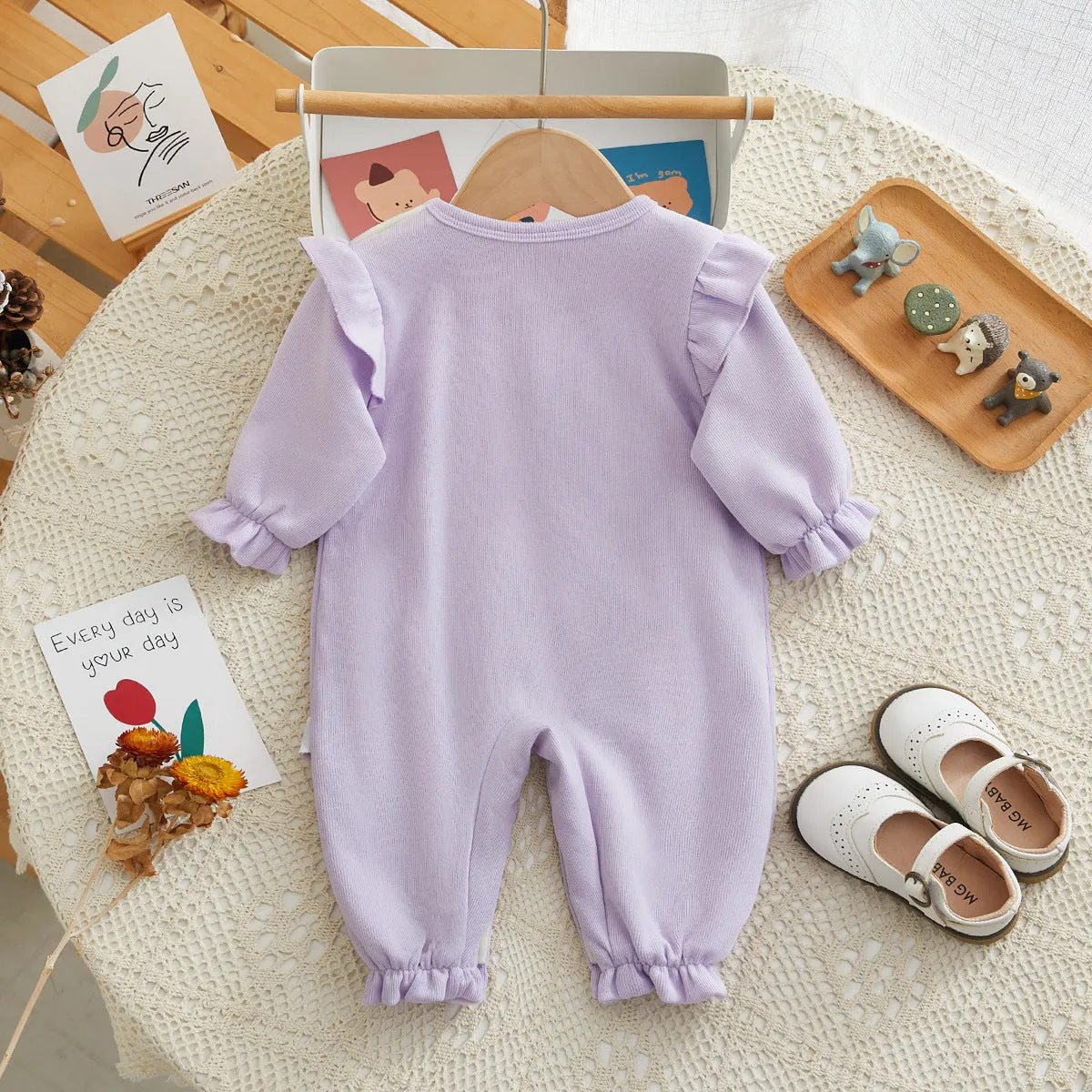 Baby Girls Flower Jumpsuits Wholesale 23101997