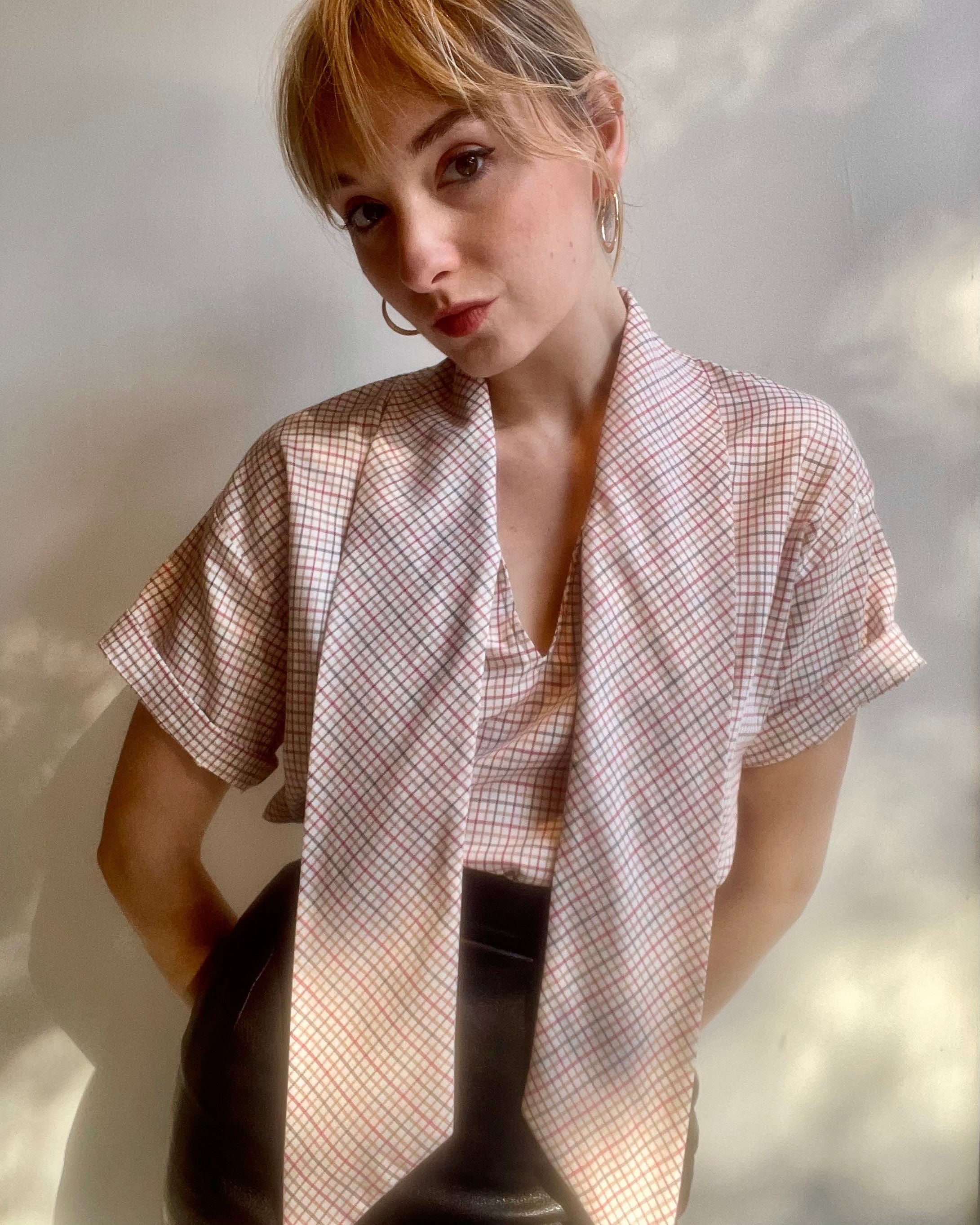 Betty Blouse in Cotton Check