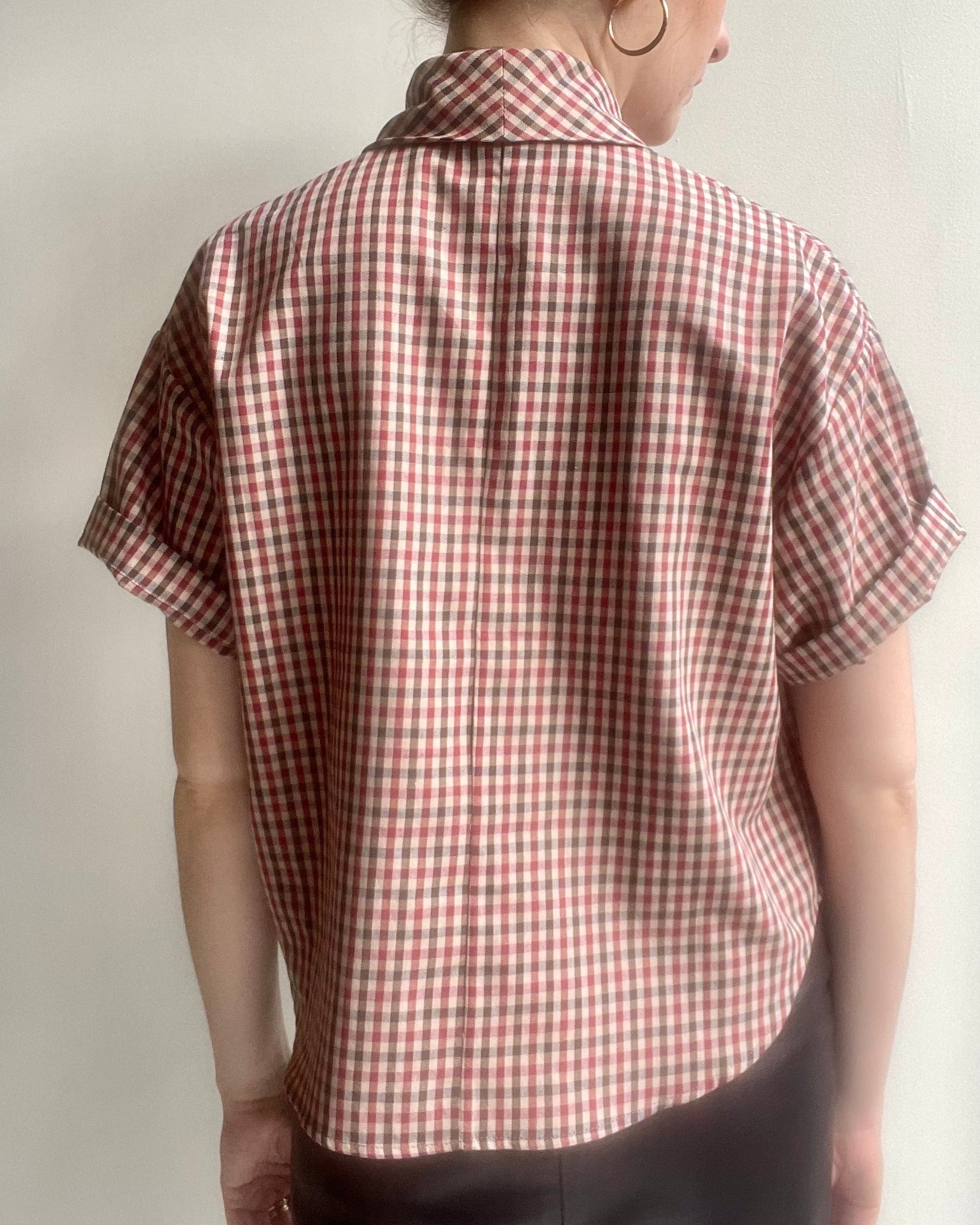 Betty Blouse in Cotton Check