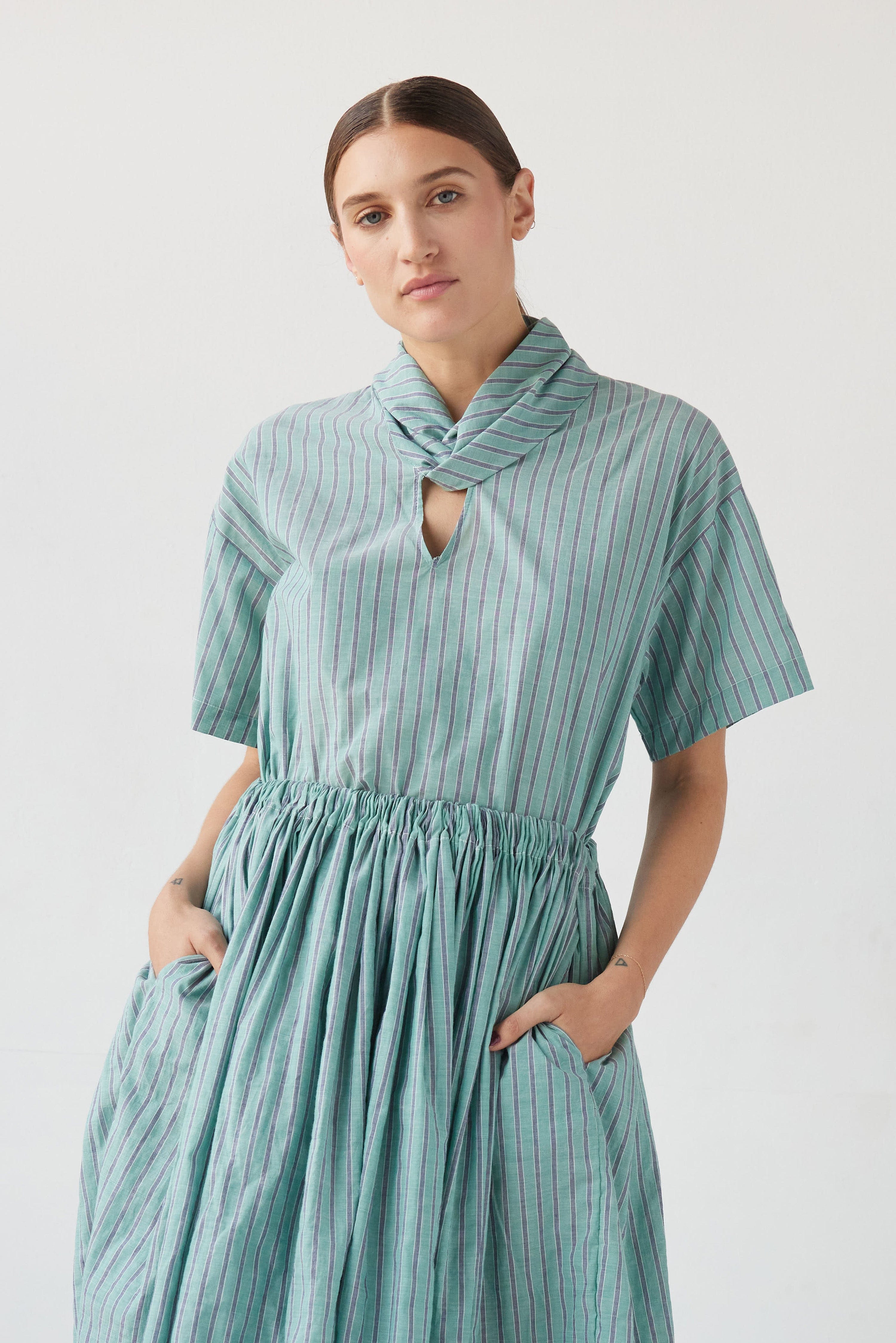 Betty Blouse in Striped Voile