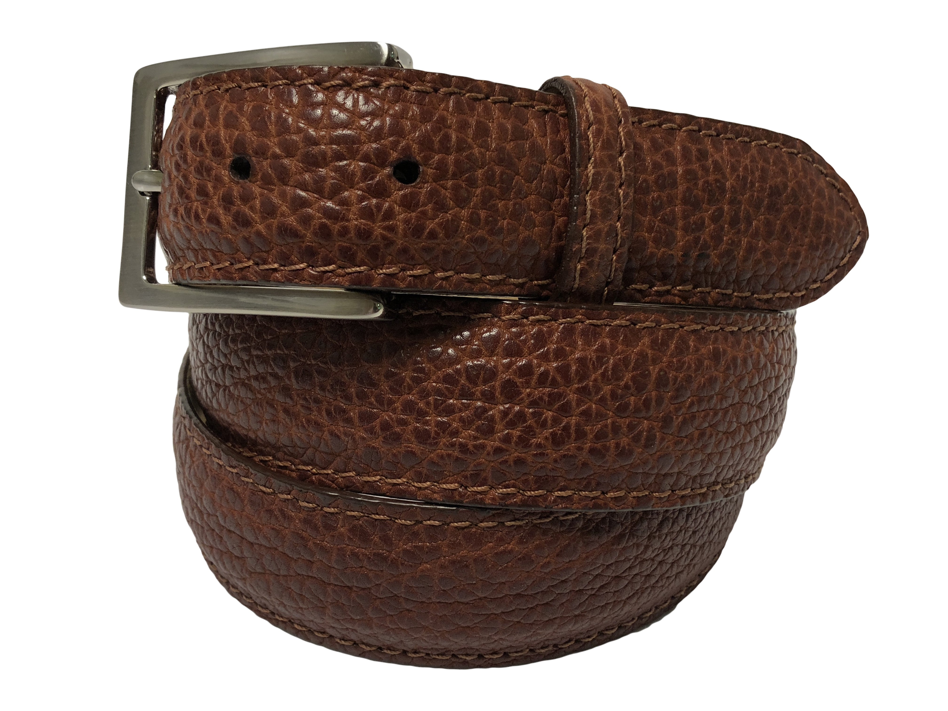 Bison Skin Belt Cognac Classic