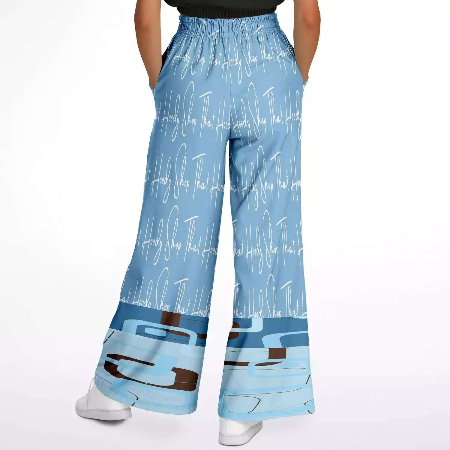 Blue Geo THS Signature SW  Eco-Poly Stretchy Phat Bellbottoms