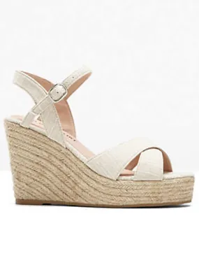 bonprix Wedge Cross Strap Sandals | Grattan