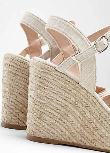 bonprix Wedge Cross Strap Sandals | Grattan