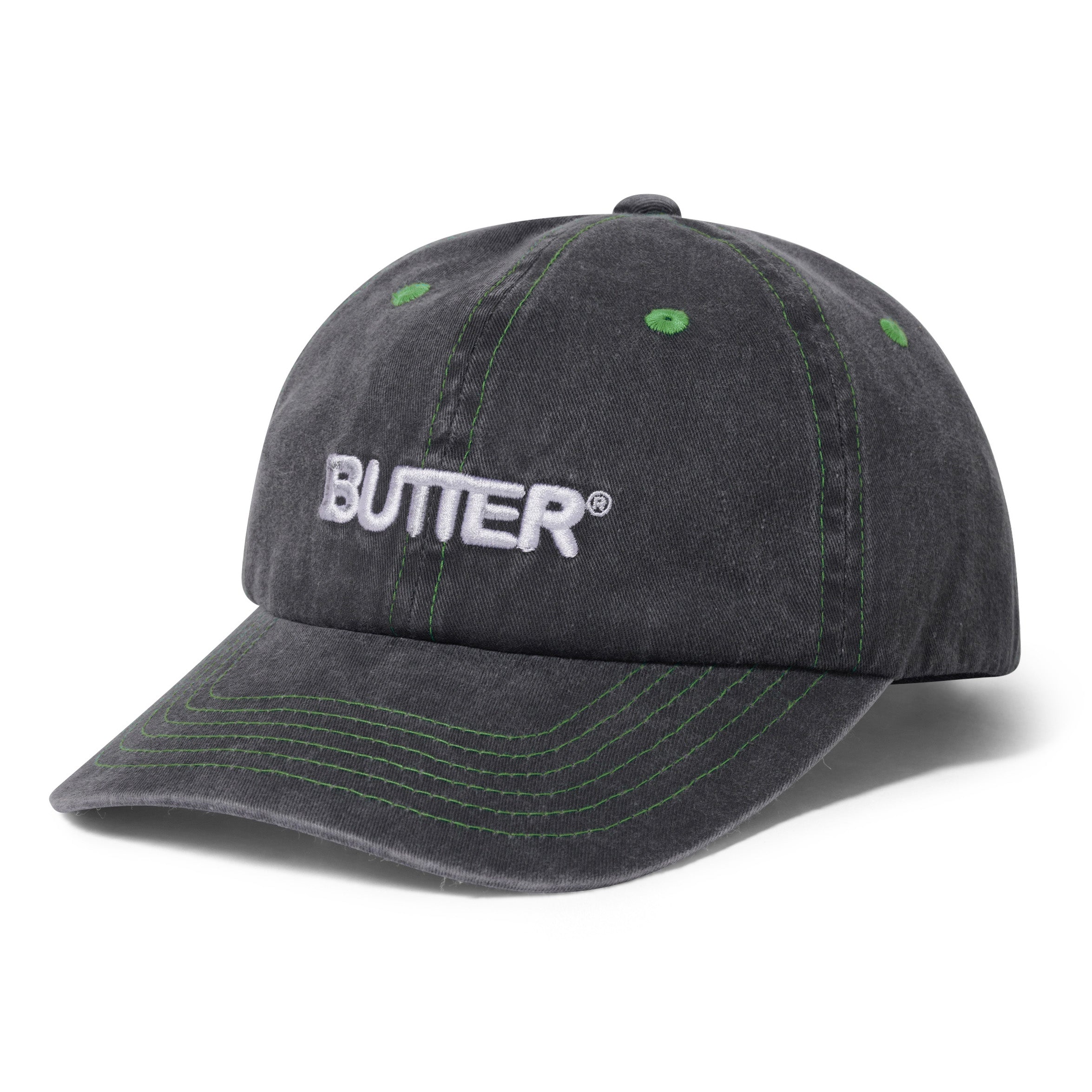 Butter Goods Rounded Logo 6 Panel Cap Black