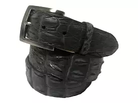 Caiman Skin Hornback Belt Dark Gray