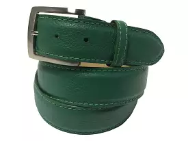 Calf Skin Pebble Belt Green Classic