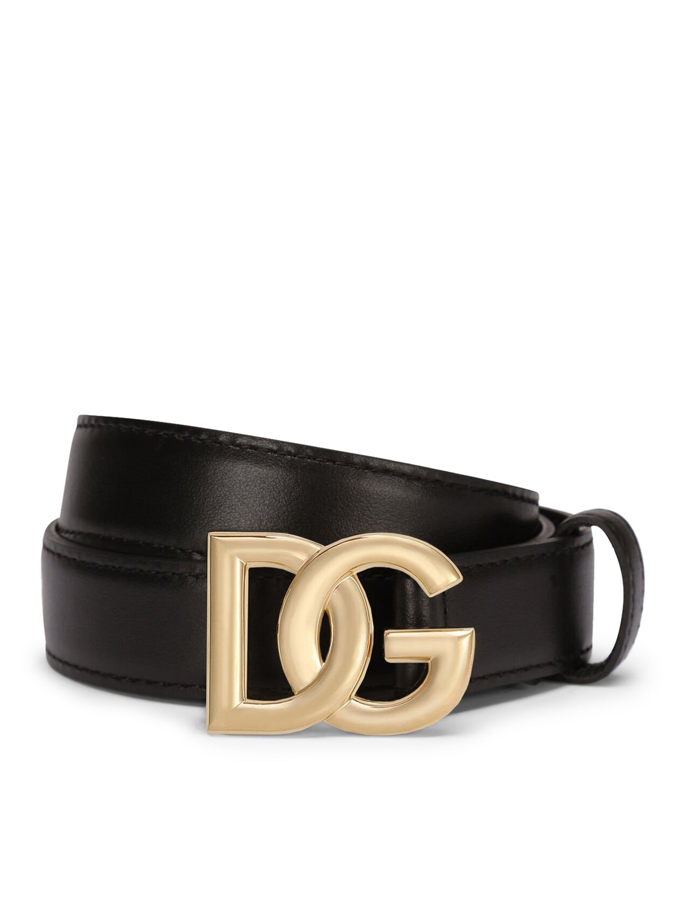 Calfskin belt with DG logo