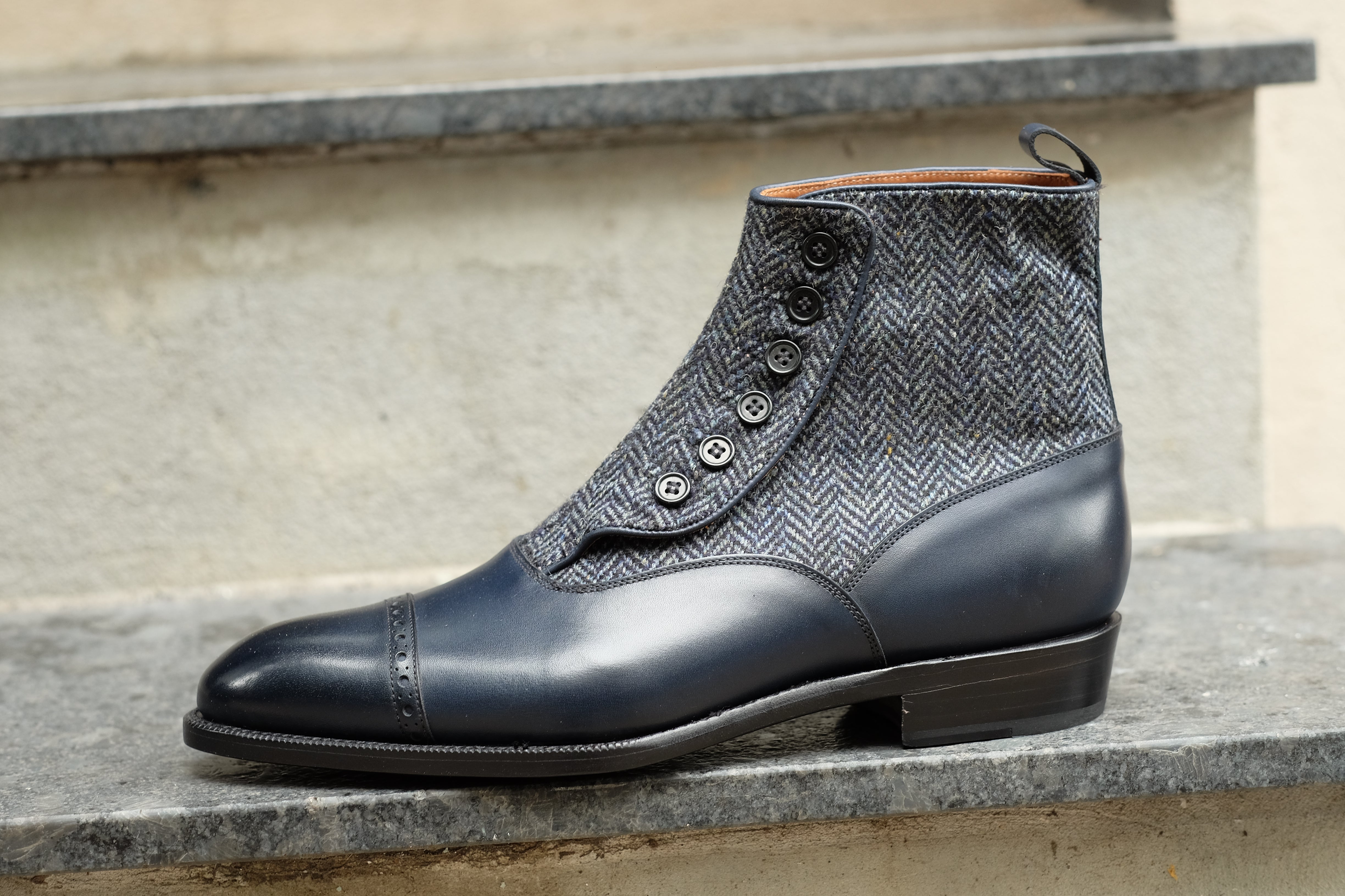 Carkeek II - Midnight Calf / Blue Tweed