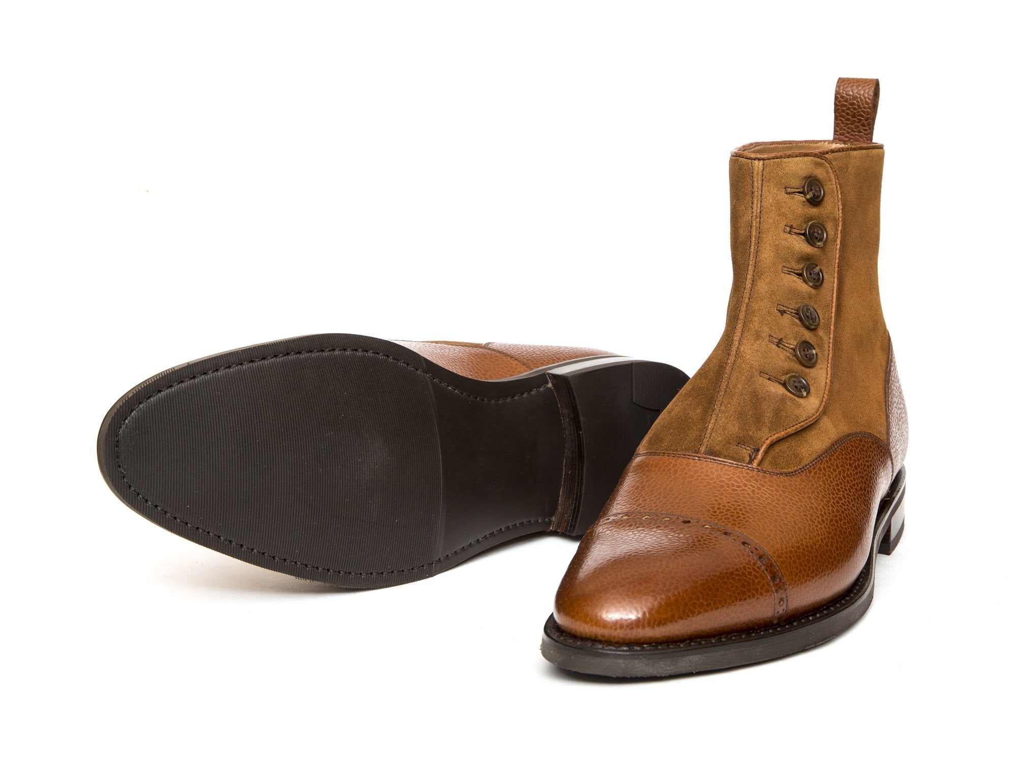 Carkeek - MTO - Tan Soft Grain / Snuff Suede - TMG Last - City Rubber Sole