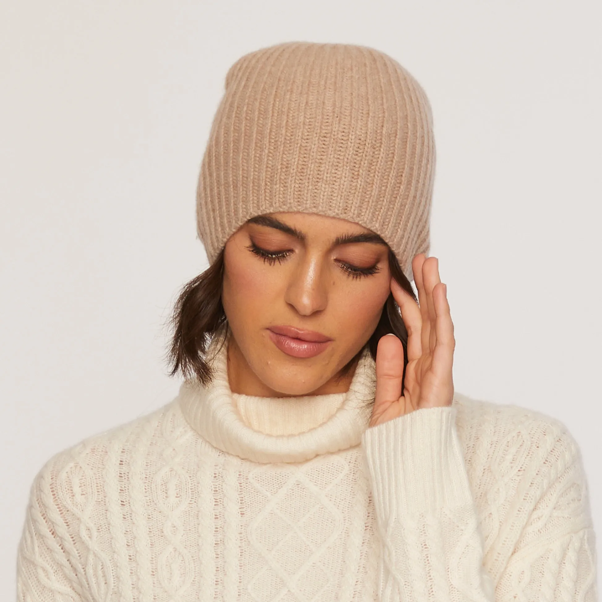 Cashmere Project Basic Rib Hat