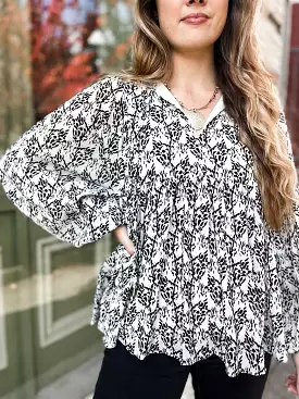 C'est la Vie Jacquard Blouse