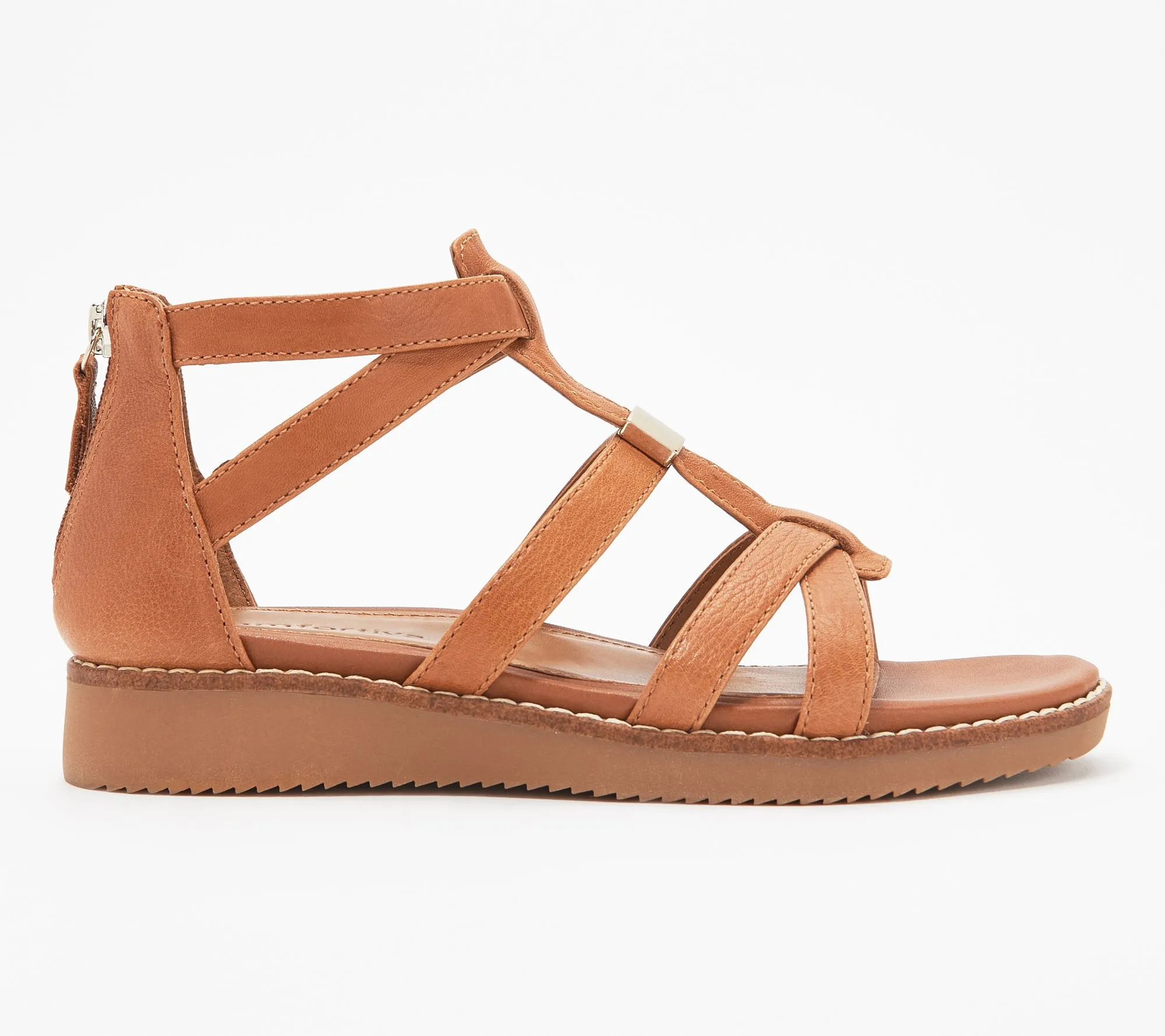 Comfortiva Leather Cross Strap Sandals - Wyola