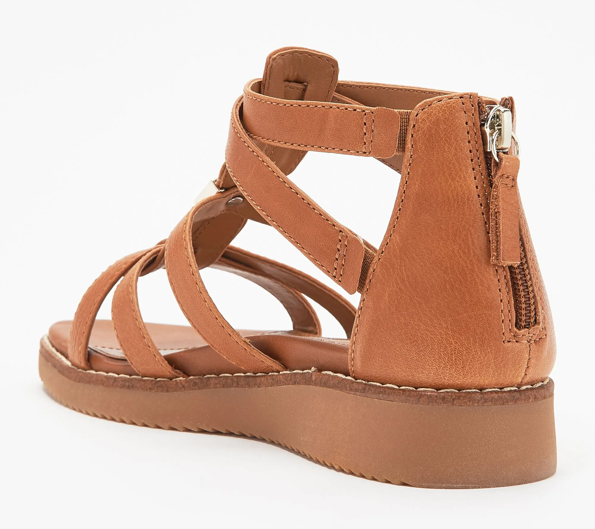 Comfortiva Leather Cross Strap Sandals - Wyola