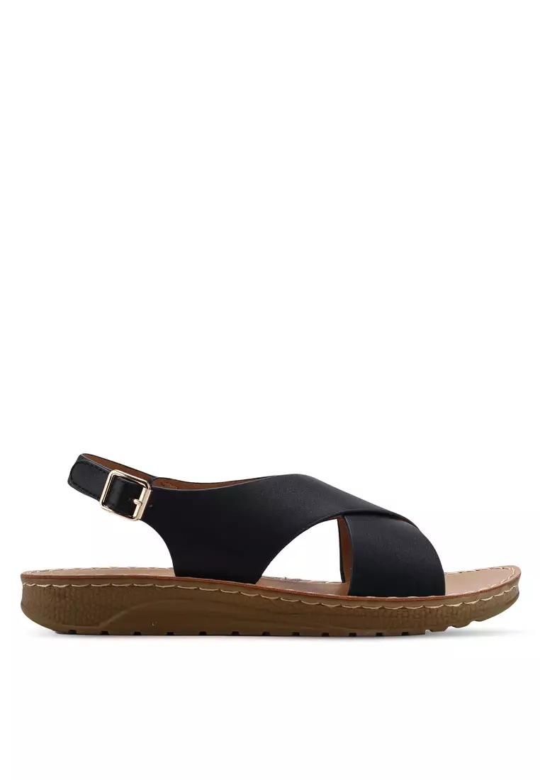 Cross-Strap Sandals