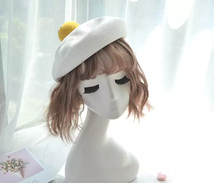 CUTE HANDMADE YOLK BERET HAT BY51003