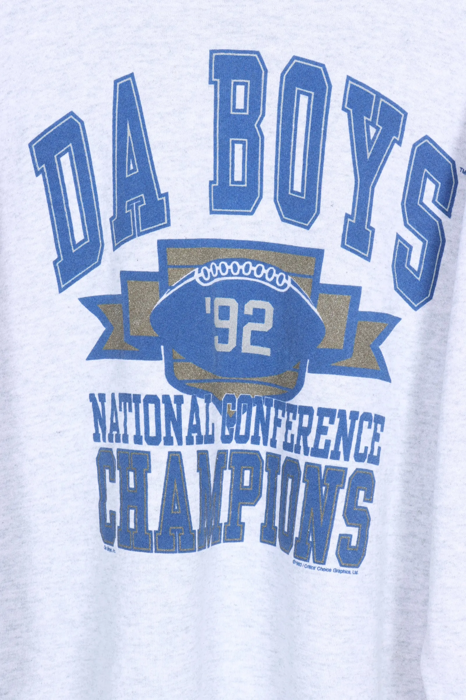 Da Boys 1993 Champions Glitter Detail Sweatshirt USA Made (XL)