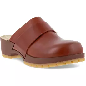 ECCO Womens Comfort Leather Slip On Clogs