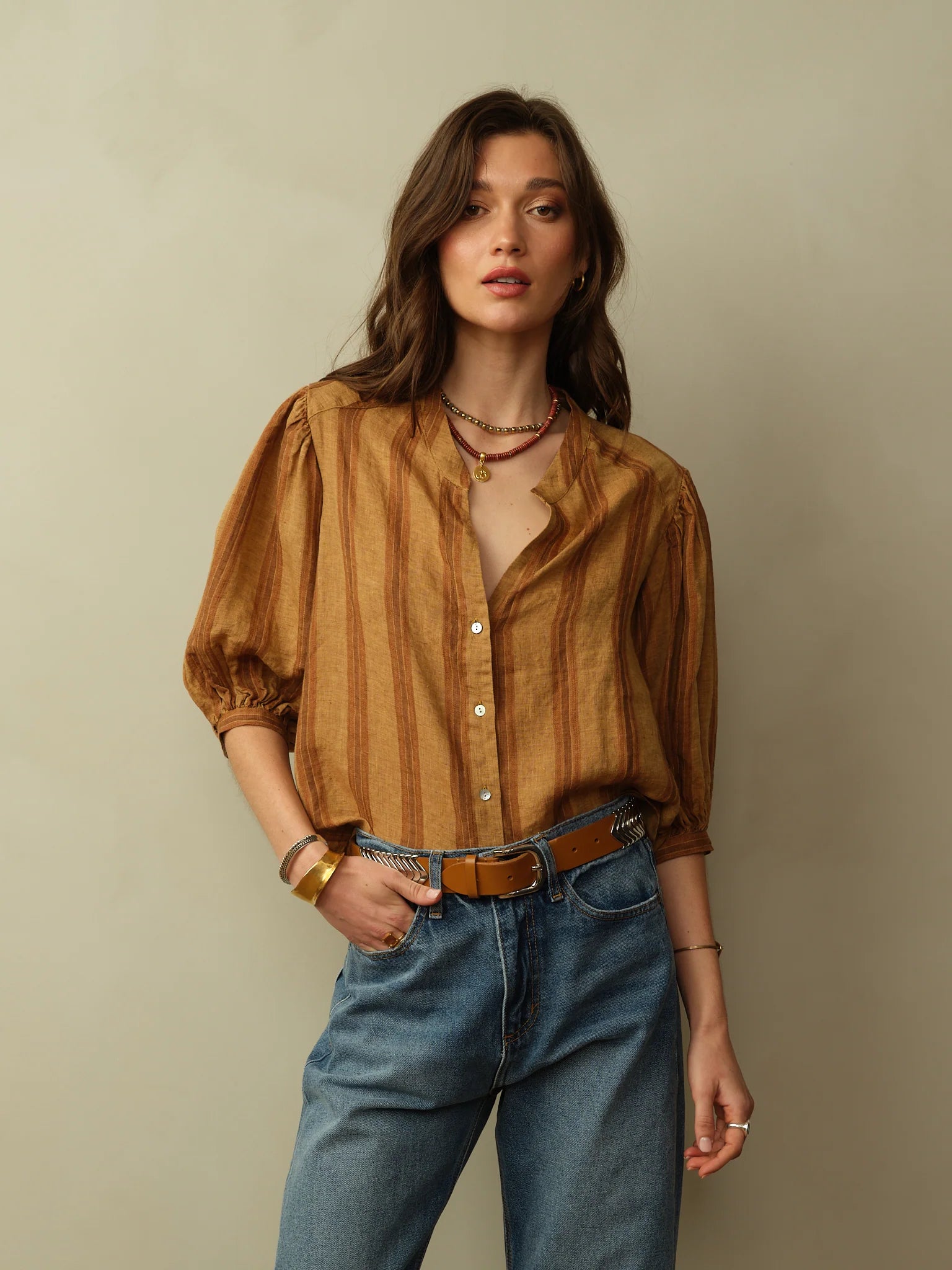 Edith Linen Blouse