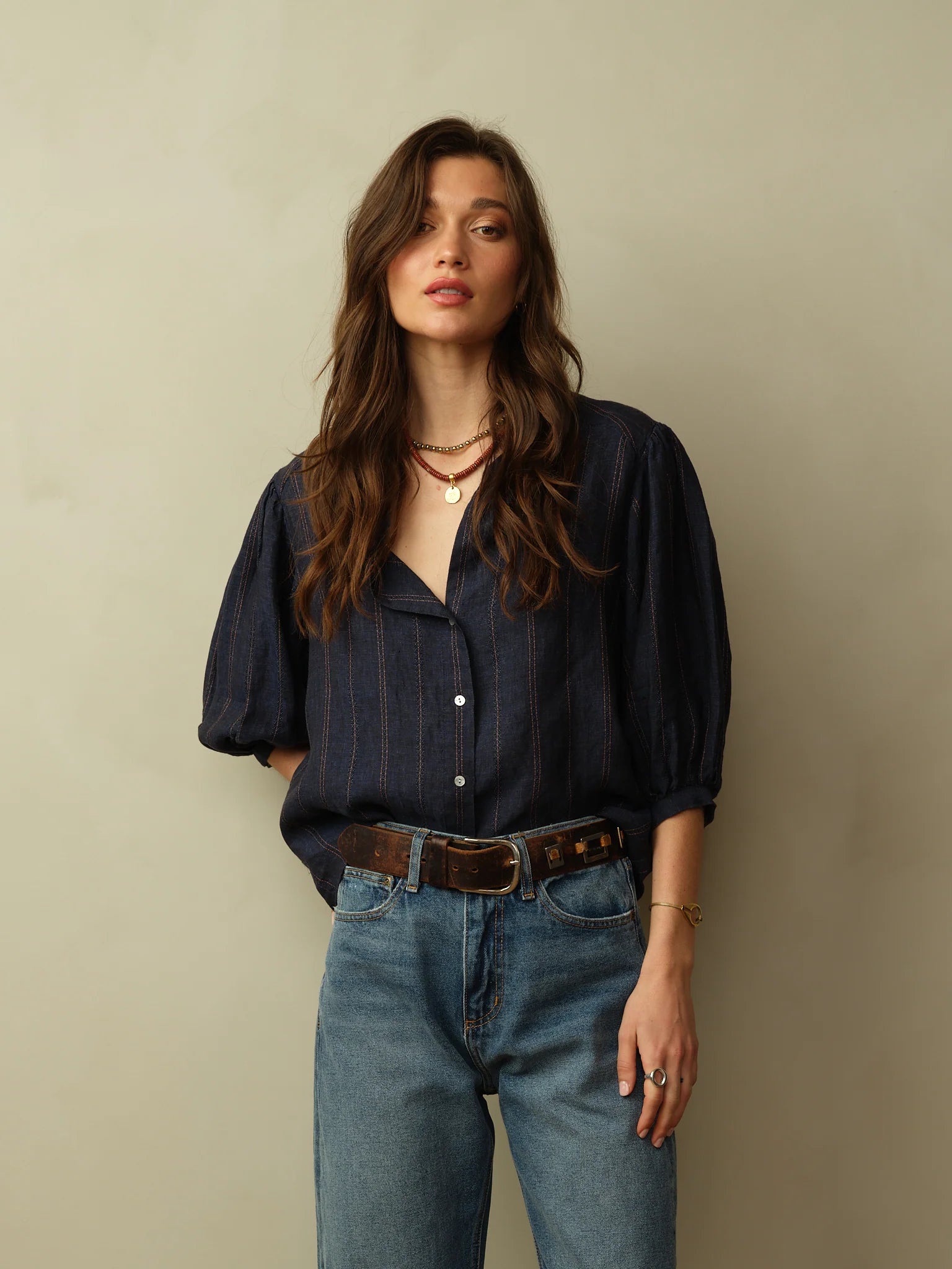 Edith Linen Blouse