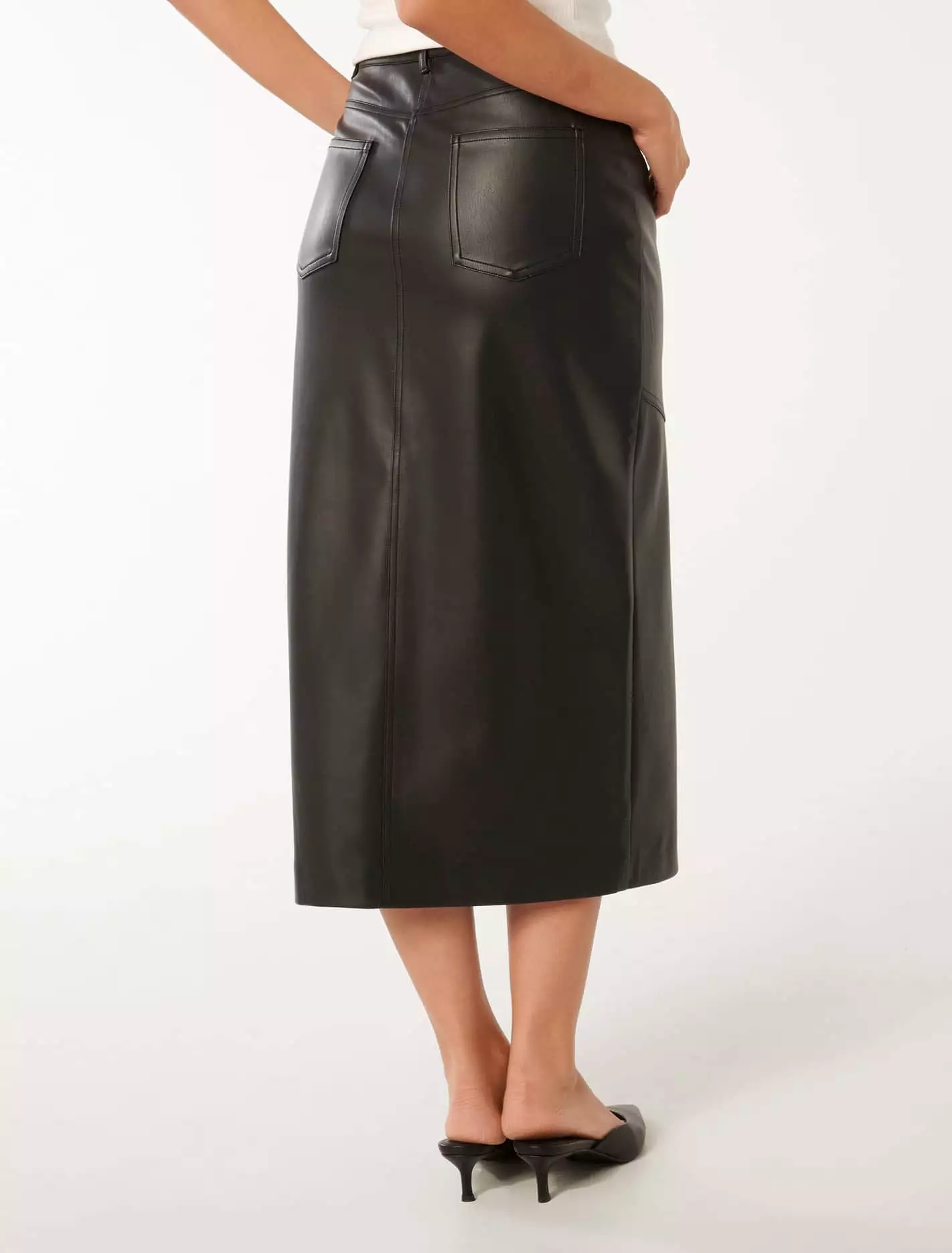 Elodie Vegan Leather Midaxi Skirt