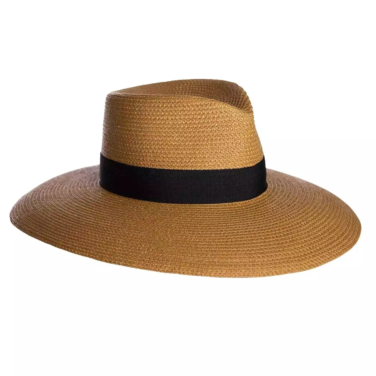 Eric Javits DAPHNE FEDORA HAT - NATURAL/BLACK