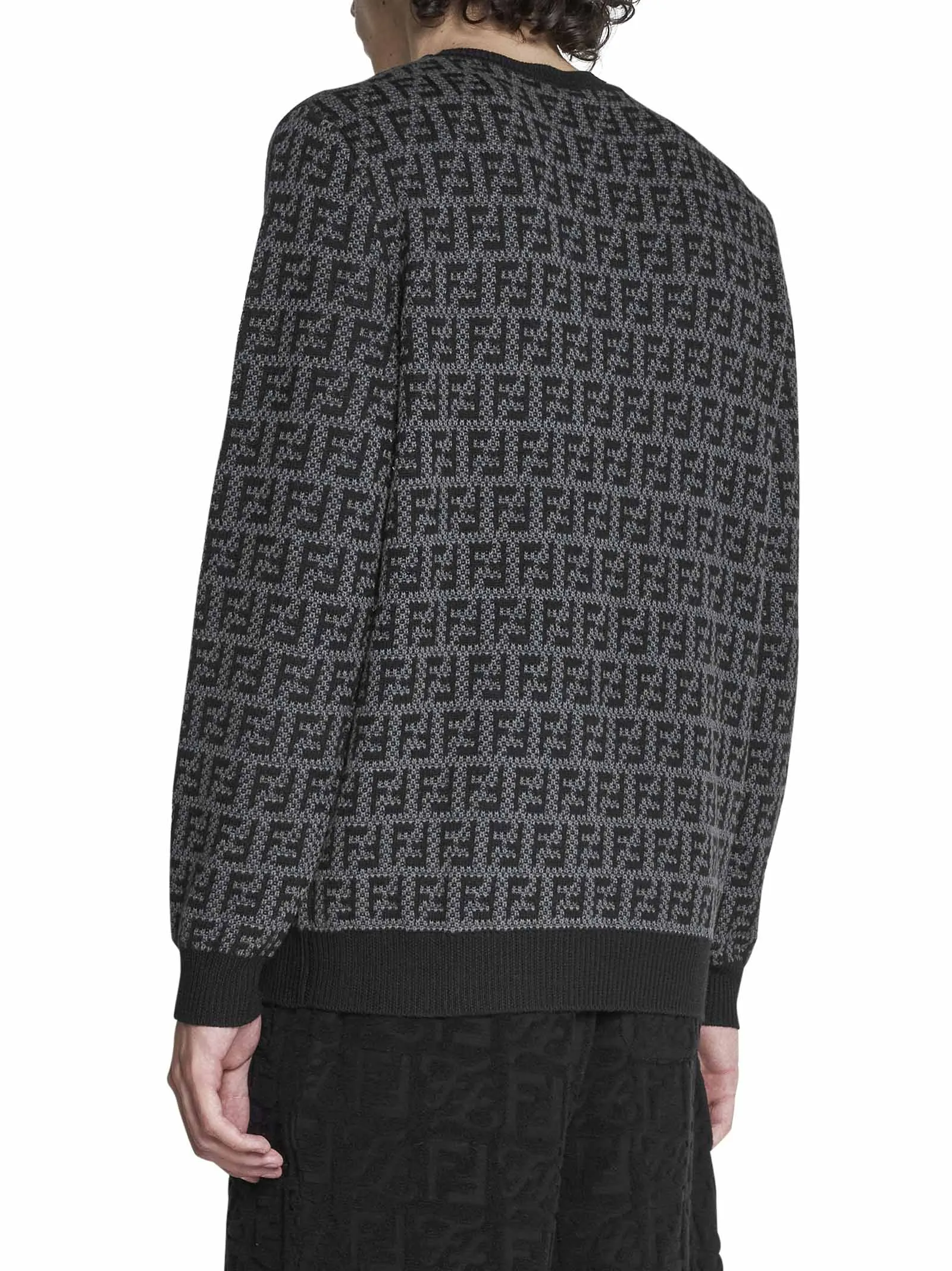 Fendi FF Motif Intarsia Crewneck Jumper