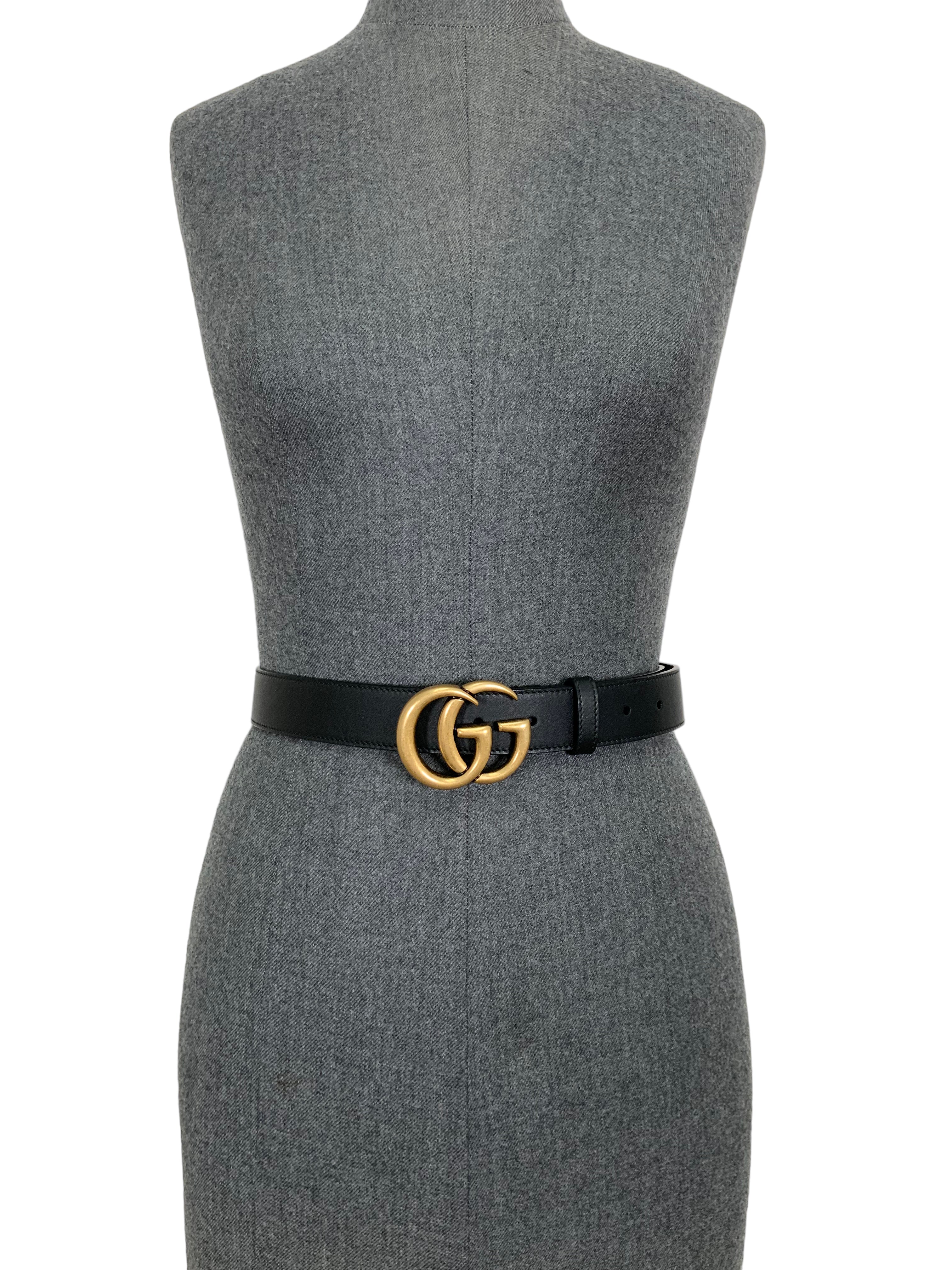 GUCCI GG Marmont Leather Belt Size 70