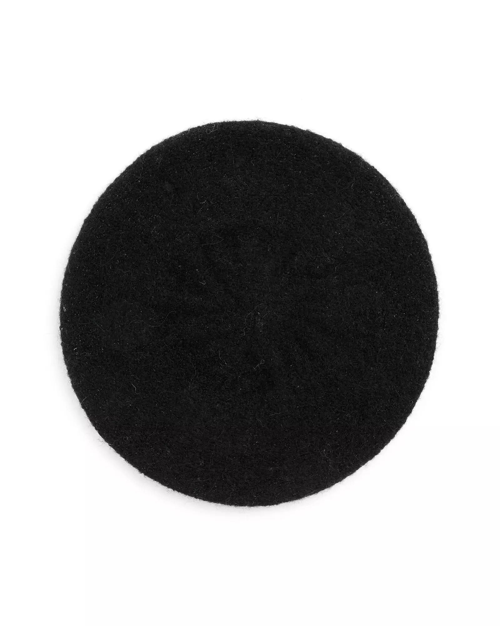 Horizontal Beret in Black Melange