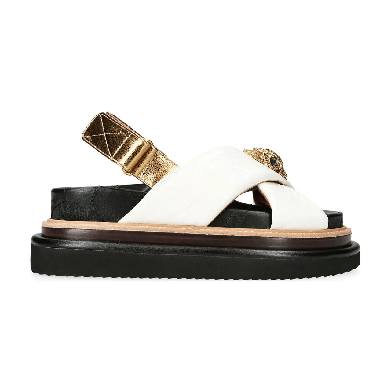 KURT GEIGER LONDON Orson Cross-Strap Sandals - White