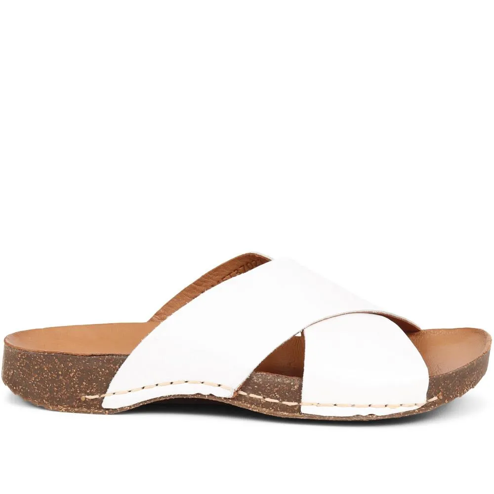 Leather Cross Strap Sandals - BELMET37021 / 323 857