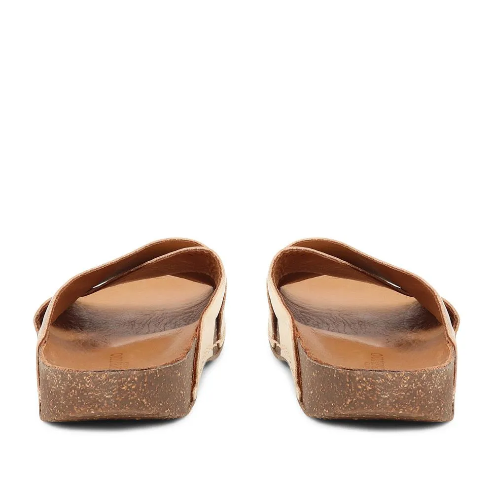 Leather Cross Strap Sandals - BELMET37021 / 323 857