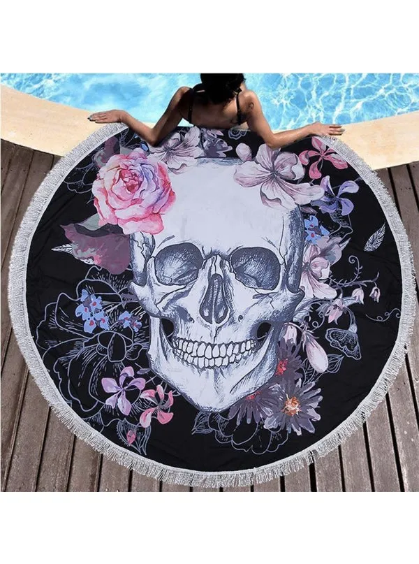 Life & Death Round Beach Blanket