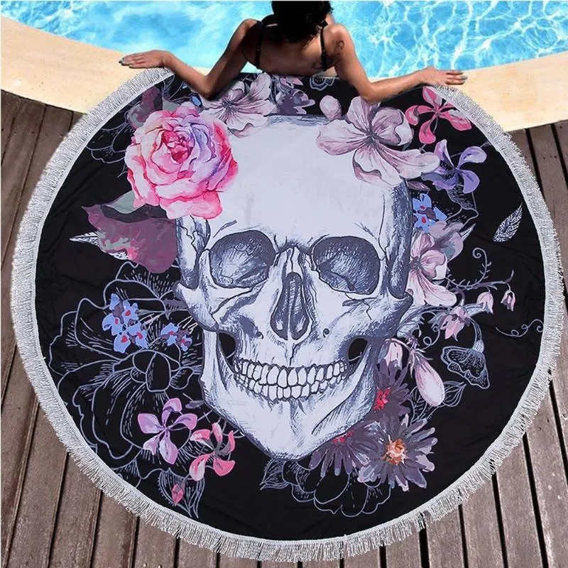 Life & Death Round Beach Blanket