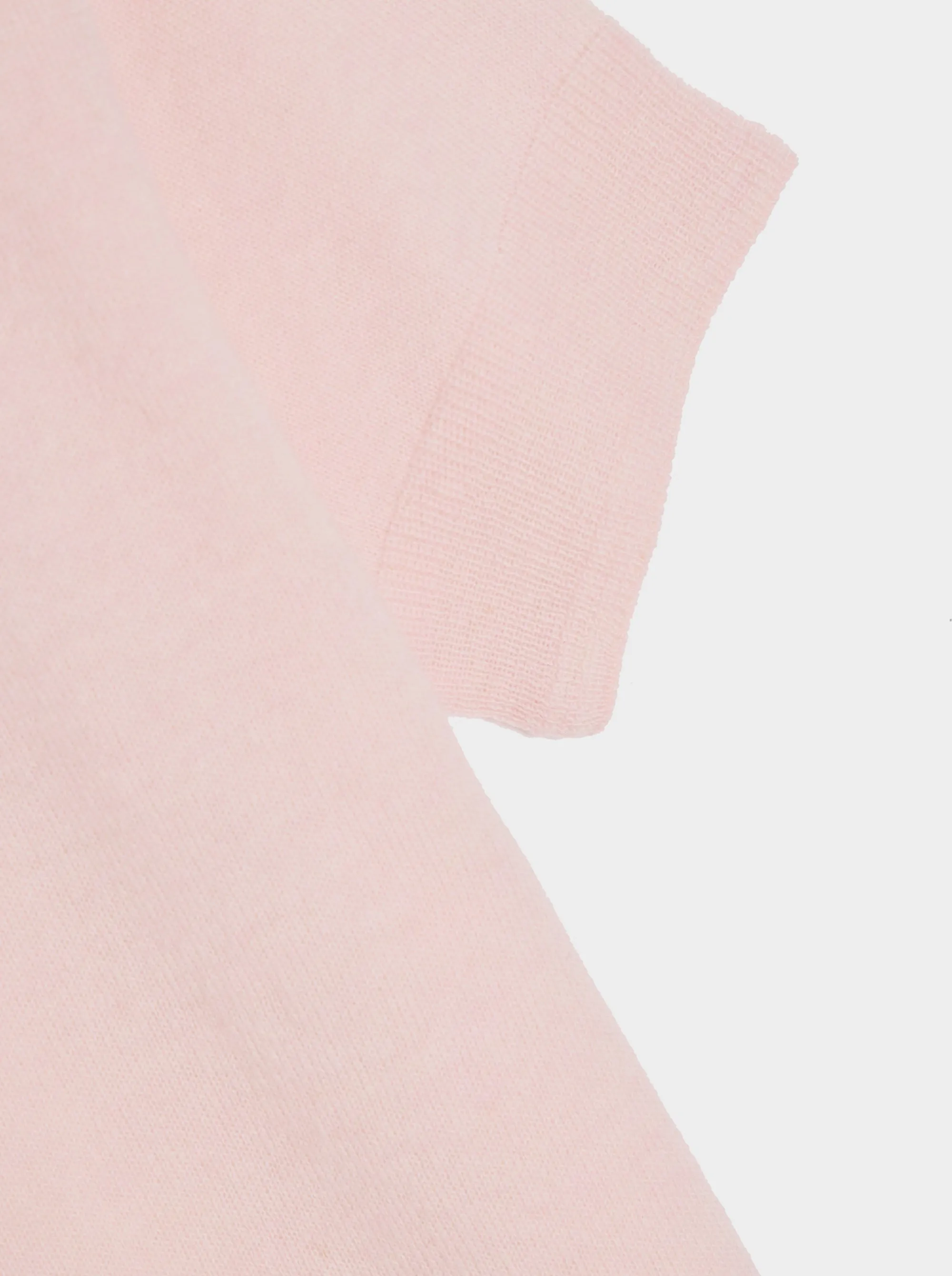 Lightweight Cashmere Blend Crewneck, Pale Pink