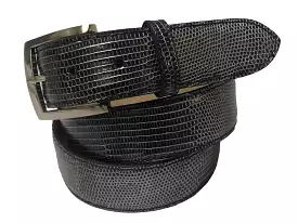 Lizard Skin Handpainted Belt Black/White