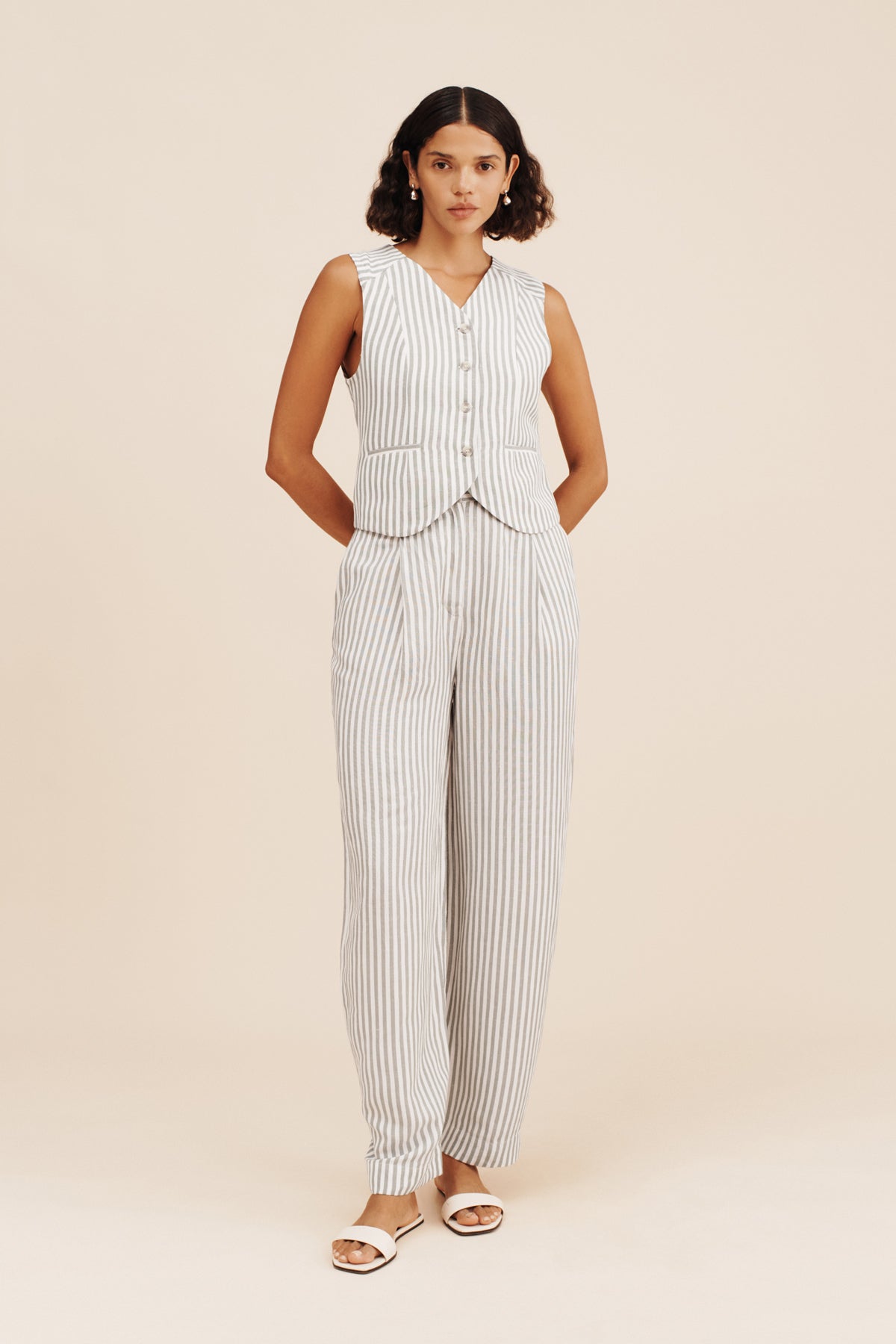 LORENZO PANT - SEAGRASS STRIPE