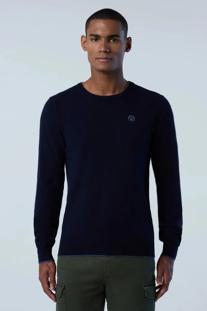 MAGLIA IN CASHMERE RICICLATO UOMO Blu