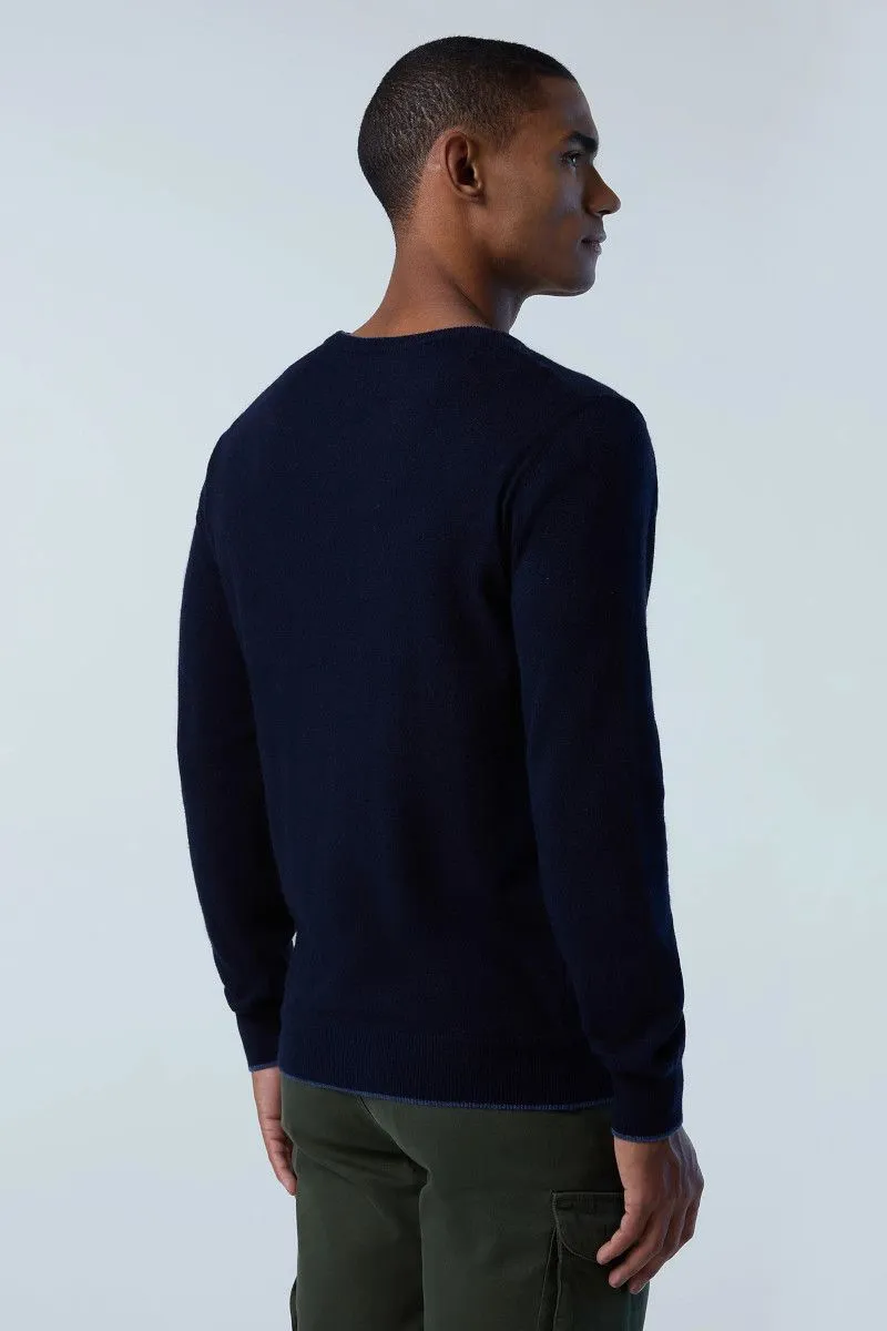 MAGLIA IN CASHMERE RICICLATO UOMO Blu