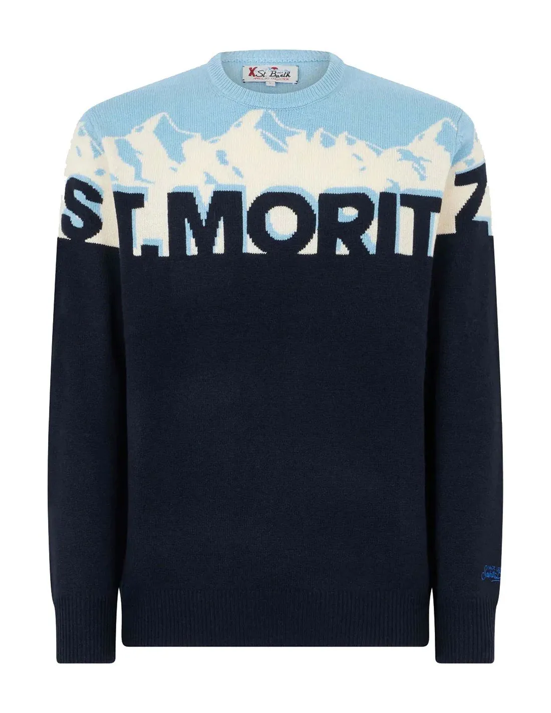 Maglia MC2 Saint Barth uomo Heron c St. Moritz blu