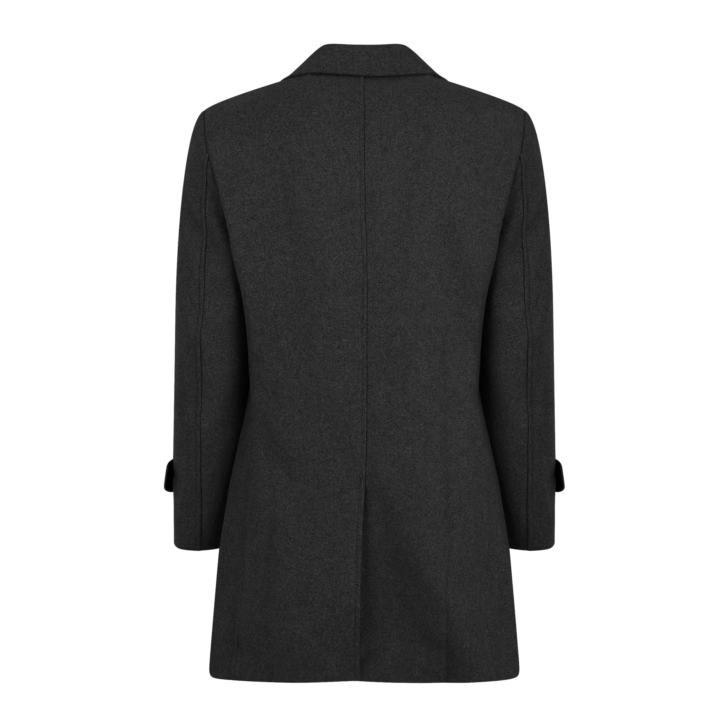 Men's Double Breasted Pea Coat Wool Blend Dress Jacket Peacoat