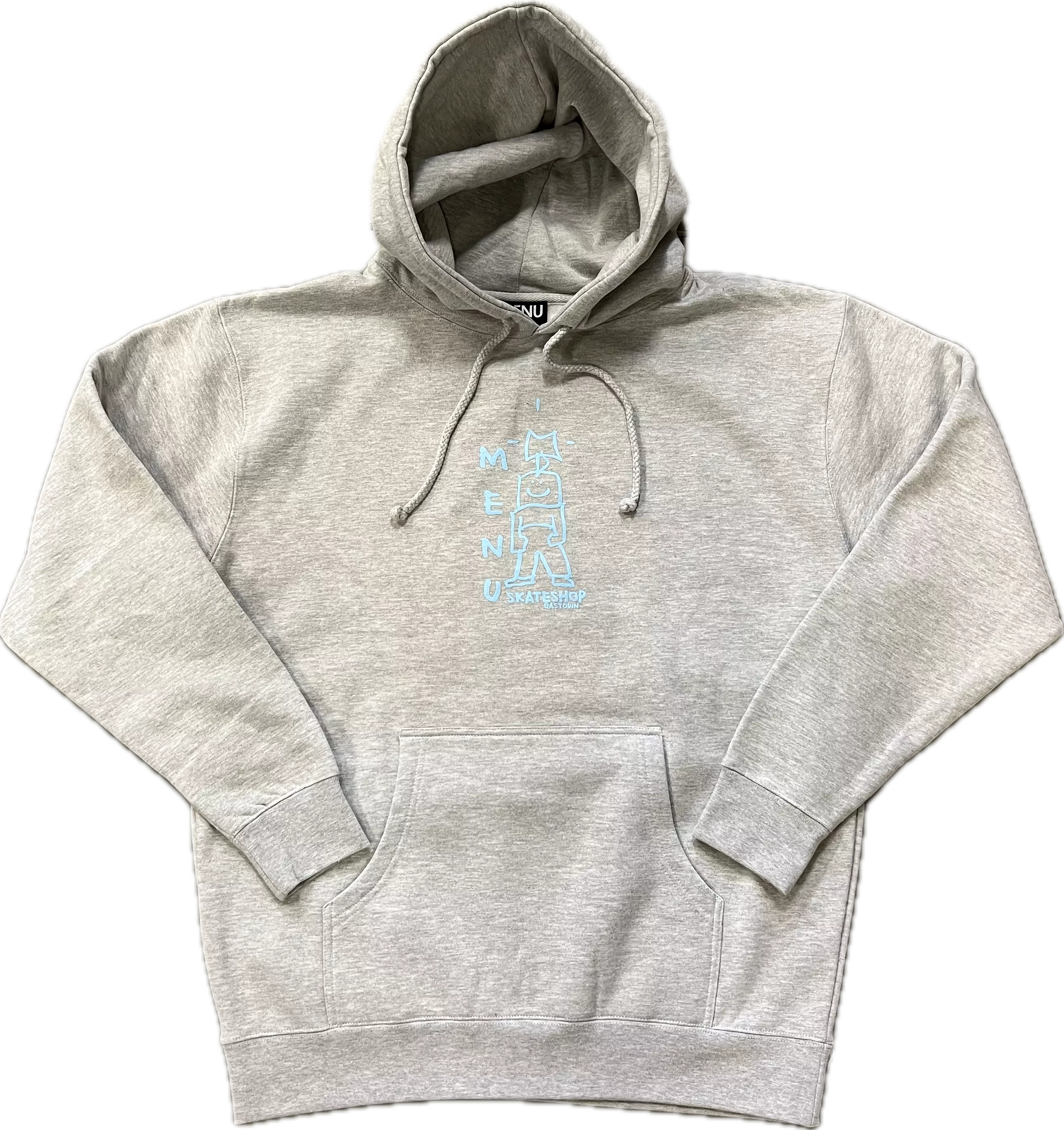 Menu X Gonz Hoody - Heather Grey/Lt. Blue