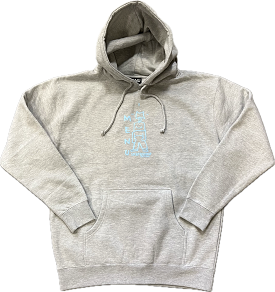 Menu X Gonz Hoody - Heather Grey/Lt. Blue