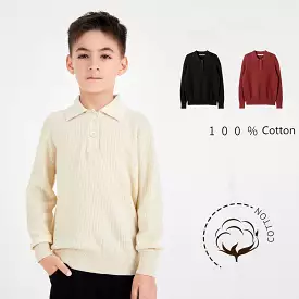 New Boys Sweater Solid Color Knitwear