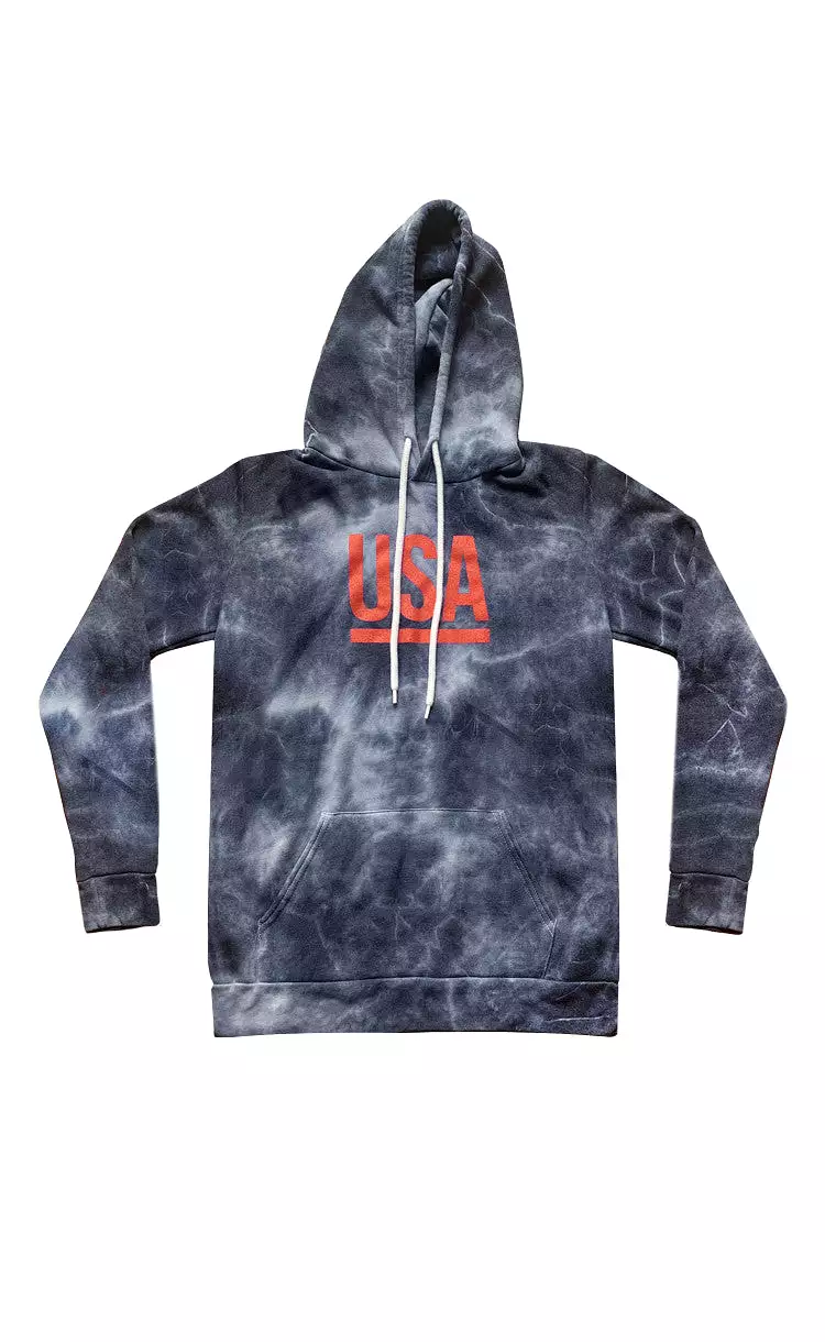 New USA Tie Dye USA Hoody Made in USA 3555CTD003