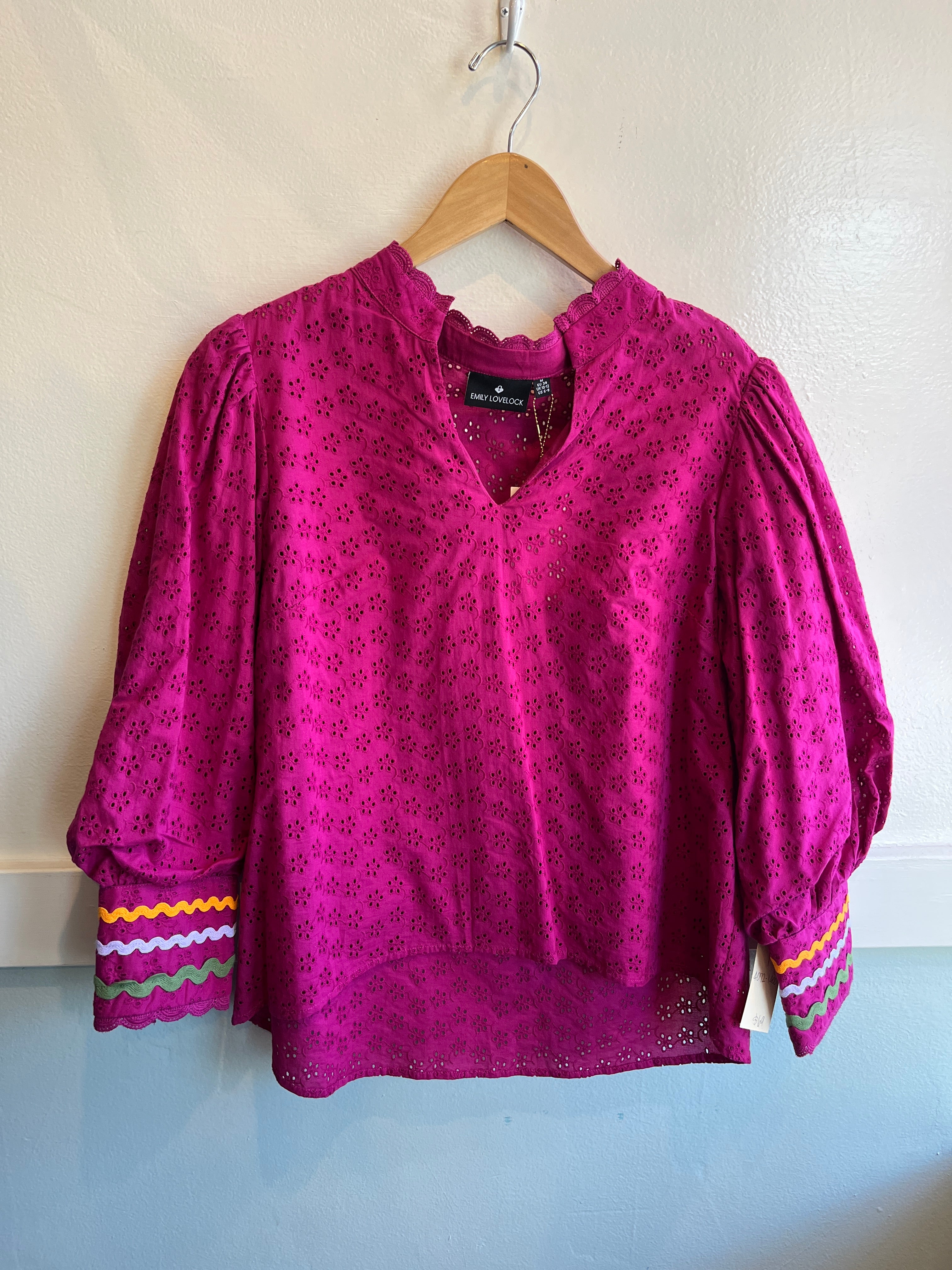 NWT Emily Lovelock Size M Blouse